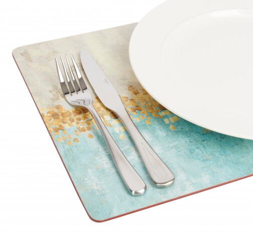 placemats Golden Reflections 40 x 29 cm kurk 4 stuks