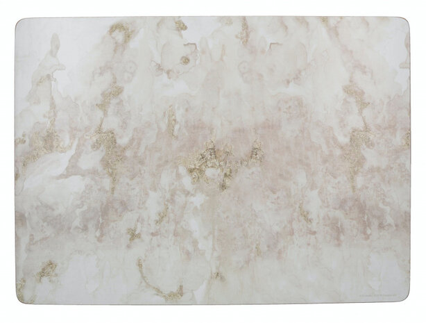 placemats Grey Marble 40 x 29 cm kurk grijs 4 stuks