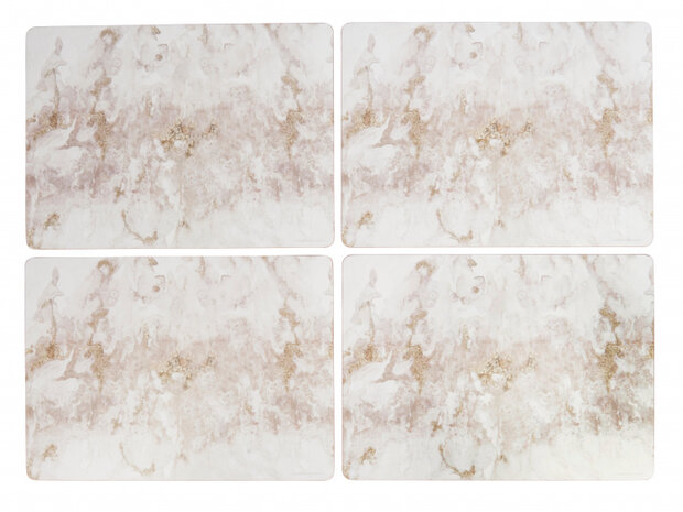 placemats Grey Marble 40 x 29 cm kurk grijs 4 stuks