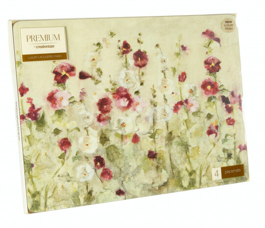 placemats Wild Field Poppies 40 x 29 cm kurk 4 stuks