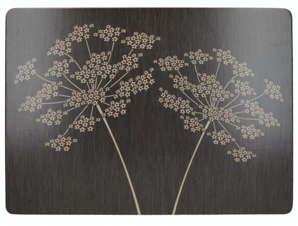 placemats Silhouette&nbsp;40 x 29 cm kurk bruin 4 stuks