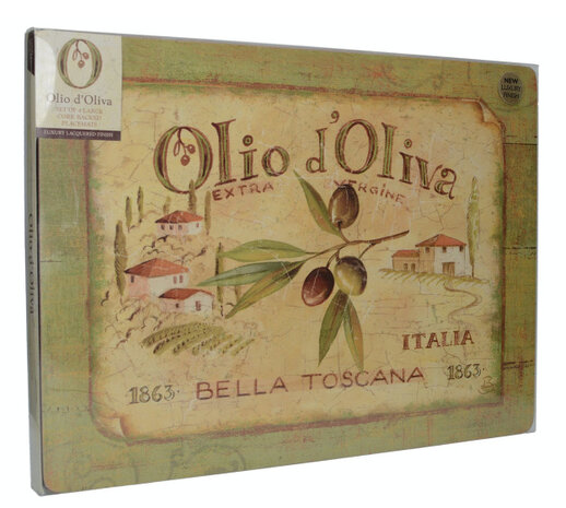 placemats Olio D&#039;Oliva 40 x 29 cm kurk groen 4 stuks
