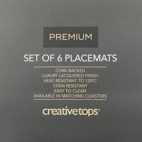 placemats Tile 30 x 23 cm kurk groen 6 stuks