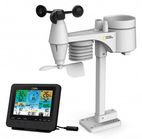 weerstation National Geographic Wifi 7-in-1 wit/zwart