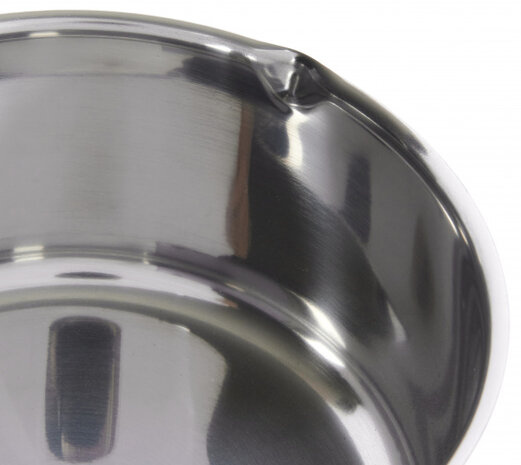 melkpan 0,7 liter 14 cm RVS zilver