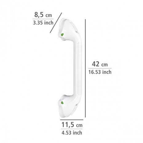 bad- en douchegreep Secura 42 x 8,5 x 11,5 cm wit