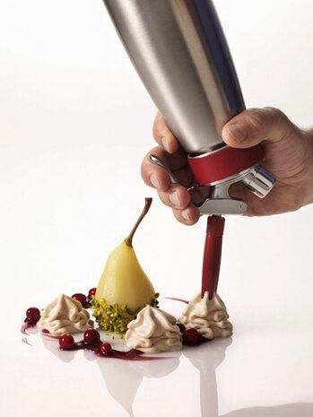 slagroomspuit Gourmet Whip Plus 0,25 liter RVS zilver