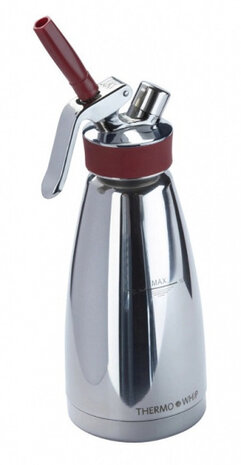 slagroomspuit Thermo Whip Plus 0,5 liter RVS zilver