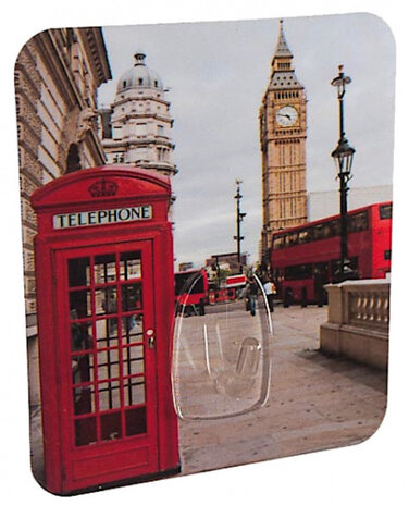 ophanghaak Magic Hook London 8 x 1,5 x 9 cm rood/bruin