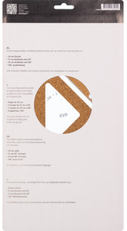 linialenset RVS zilver 4-delig