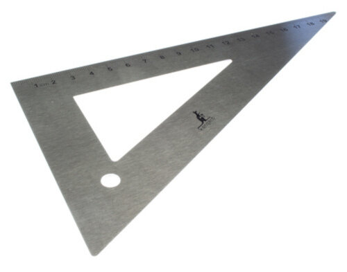 linialenset RVS zilver 4-delig