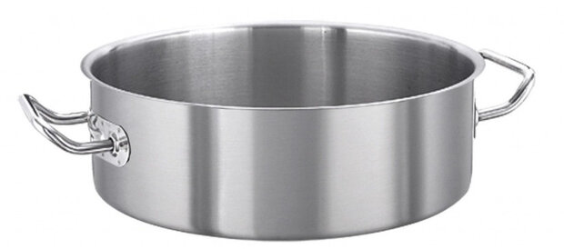 kookpan met deksel 25 liter 40 cm RVS zilver
