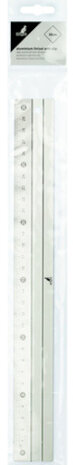 liniaal 30 cm aluminium/rubber grijs