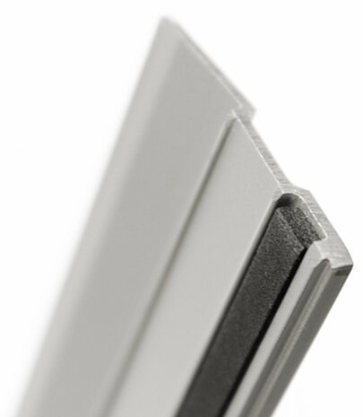 liniaal 30 cm aluminium/rubber grijs