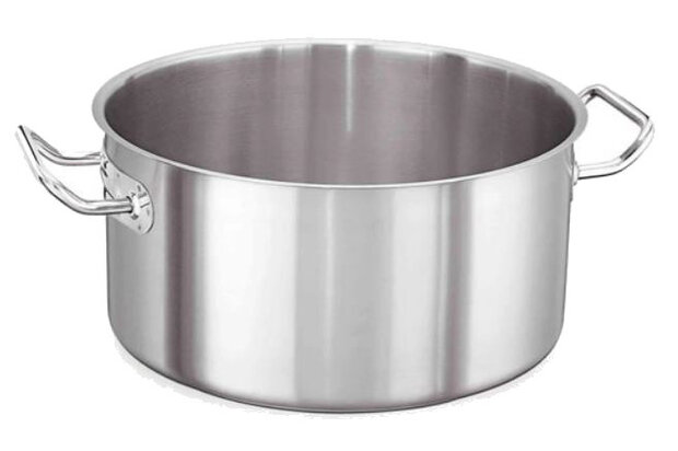 kookpan met deksel 23 liter 36 cm RVS zilver