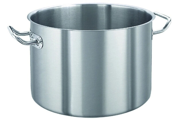 kookpan met deksel 22,1 liter 32 cm RVS zilver