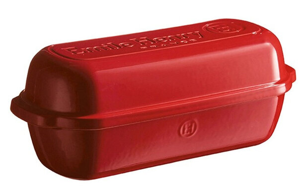 broodbakvorm 2,6 liter 39,5 x 16 cm keramiek rood