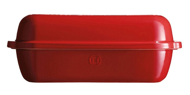 broodbakvorm 2,6 liter 39,5 x 16 cm keramiek rood