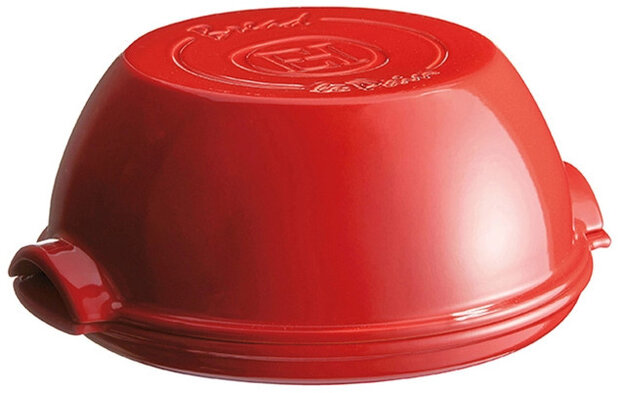 broodbakvorm 29,5 x 14 cm keramiek rood 2-delig