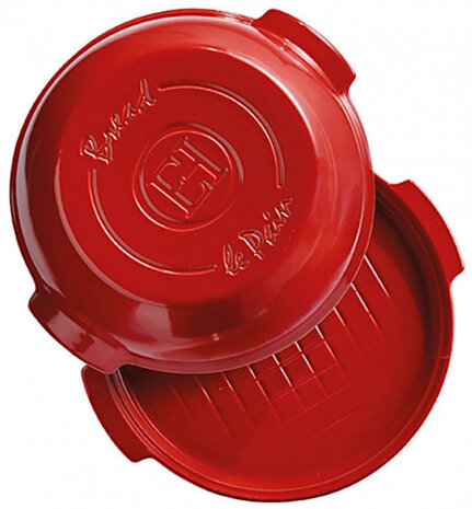 broodbakvorm 29,5 x 14 cm keramiek rood 2-delig