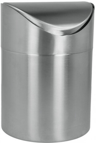 tafelafvalbakje 1,5 liter 12,5 x 16,5 cm RVS zilver