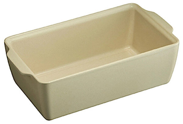 broodbakvorm 24 x 15 cm 2 liter keramiek wit 2-delig