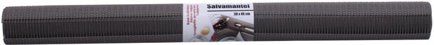 placemat rechthoekig lijnen 45 x 30 cm PVC grijs