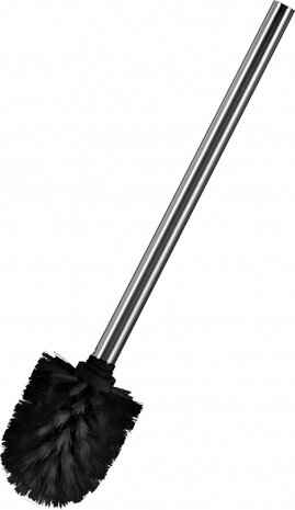toiletborstel 8 x 35,5 cm RVS zilver/zwart