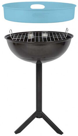 houtskoolbarbecue 46,5 x 63 cm zwart/lichtblauw