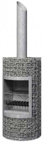 terraskachel 48 x 48 x 180,5 cm RVS grijs