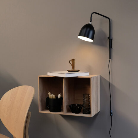 wandlamp Easton led 15 x 43 cm E27 60W zwart