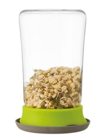 kiemglas 12,7 cm RVS/siliconen transparant 2-delig