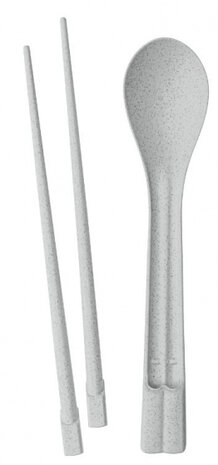 eetstokjes Dynasty 23 x 4,5 x 2,4 cm grijs 3-delig