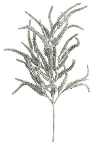 kunstplant Sequoia 18 x 56 cm kunstzijde zilver