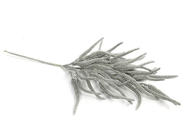 kunstplant Sequoia 18 x 56 cm kunstzijde zilver