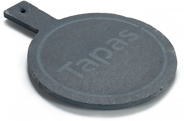 tapasplank 19 x 14 x 1 cm leisteen donkergrijs