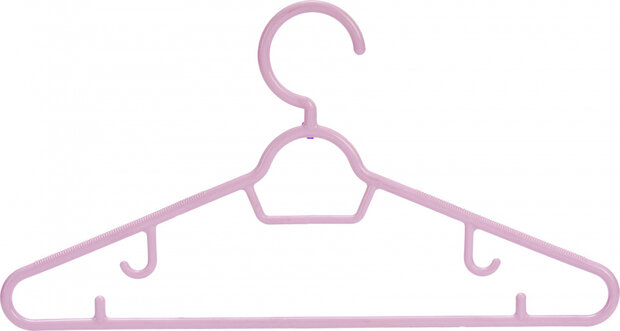 kledinghanger 20 x 39 cm lichtroze 5 stuks