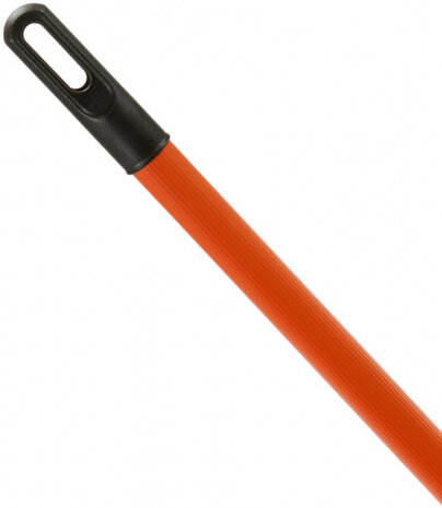vloermop 120 cm textiel donkeroranje/wit 2-delig