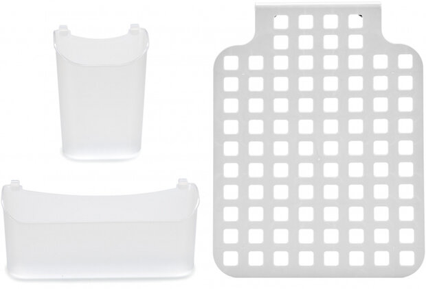 badkamerrekje 38 x 28 x 9,5 cm wit 4-delig