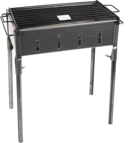 houtskoolbarbecue Exa 45 x 25 x 60 cm zwart/zilver