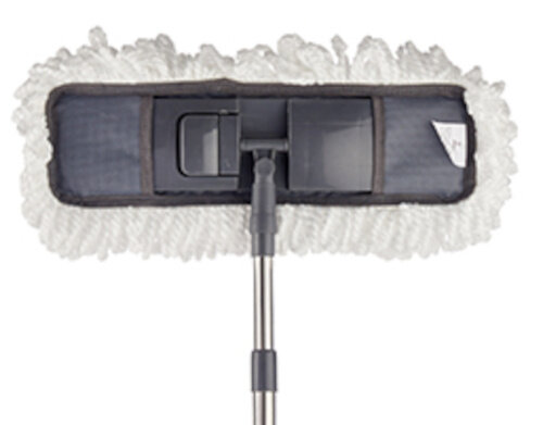 vloermop 46 x 17 x 130 cm verstelbaar zwart/wit