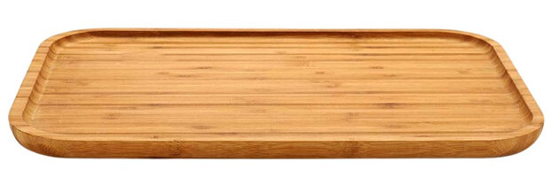 dienblad 36 x 24 x 1,5 cm bamboe bruin