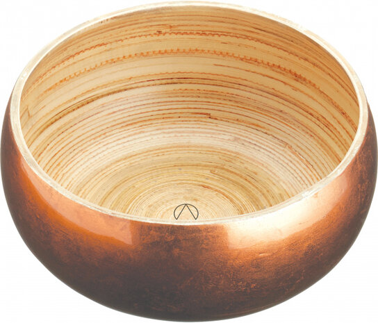 serveerschaal 17 x 7 cm bamboe koper/naturel