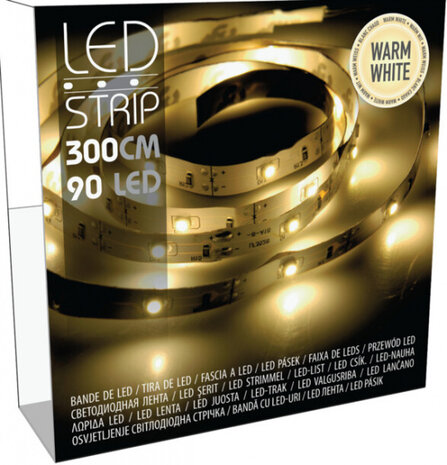 led-strip zelfklevend 90 led&#039;s 300 cm warm witlicht