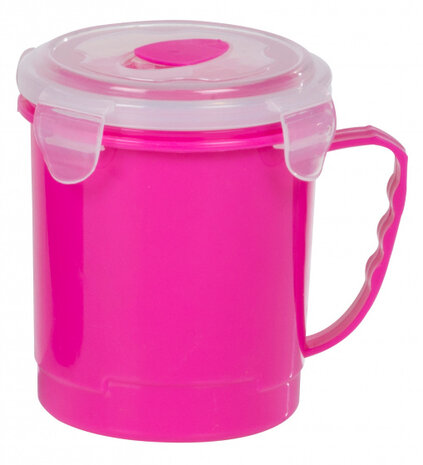 soepbeker 600 ml polypropeen roze 2-delig