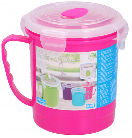 soepbeker 600 ml polypropeen roze 2-delig