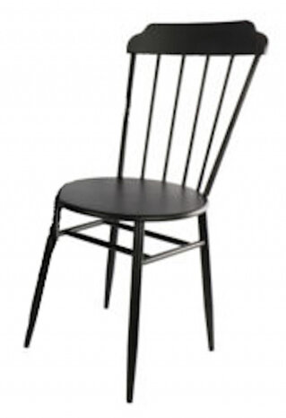 bistrostoel Florus 46 x 90 cm staal zwart