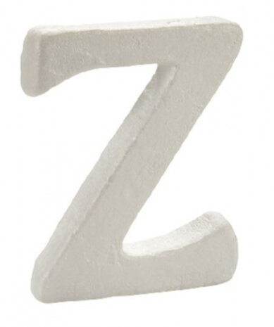 decoratieletter Z 17 x 2 x 23 cm polystyreen wit