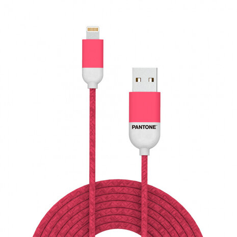 lightning-usb-kabel 100 cm nylon roze
