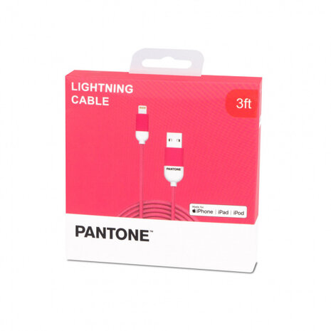 lightning-usb-kabel 100 cm nylon roze